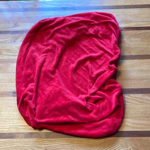 baby infant toddler red changing pad cover with hole on each side for straps - Picture 1 of 3